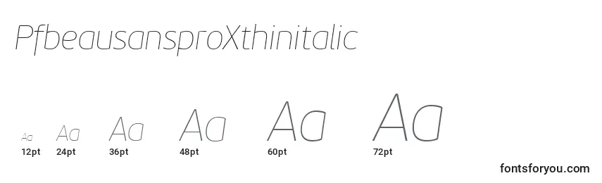 PfbeausansproXthinitalic Font Sizes