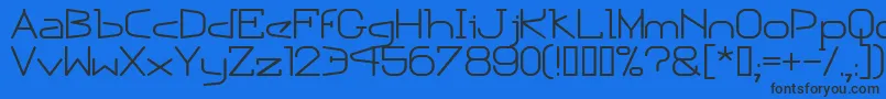 Шрифт Escapn – чёрные шрифты на синем фоне