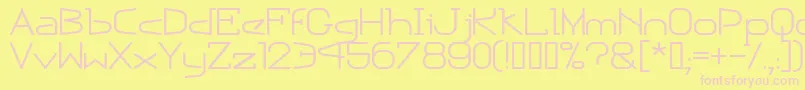 Escapn Font – Pink Fonts on Yellow Background