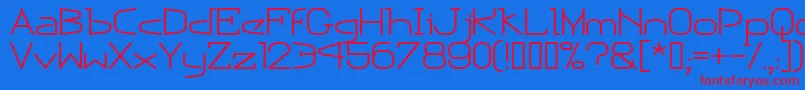 Escapn Font – Red Fonts on Blue Background