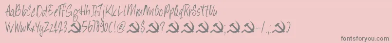 DkHeyComrade Font – Gray Fonts on Pink Background