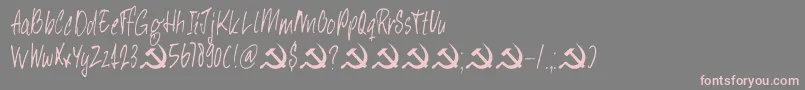 DkHeyComrade Font – Pink Fonts on Gray Background