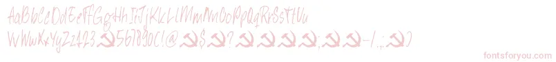 DkHeyComrade Font – Pink Fonts on White Background