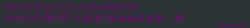 DkHeyComrade Font – Purple Fonts on Black Background