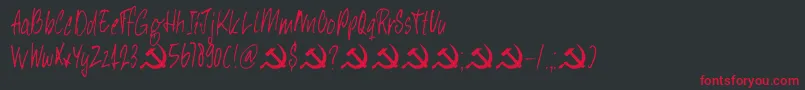 fuente DkHeyComrade – Fuentes Rojas Sobre Fondo Negro
