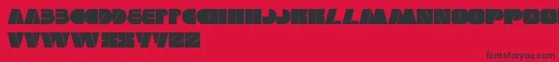 MonsterRock Font – Black Fonts on Red Background