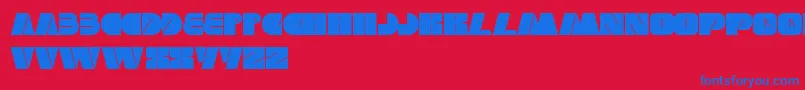 MonsterRock Font – Blue Fonts on Red Background