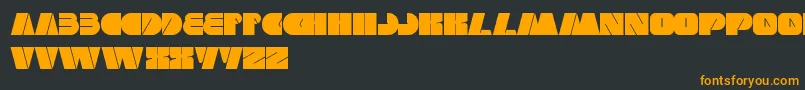MonsterRock-Schriftart – Orangefarbene Schriften auf schwarzem Hintergrund