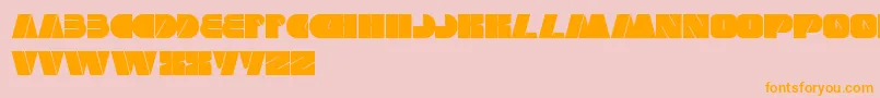 MonsterRock Font – Orange Fonts on Pink Background