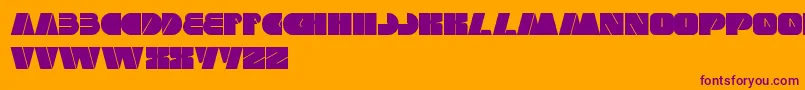 MonsterRock Font – Purple Fonts on Orange Background