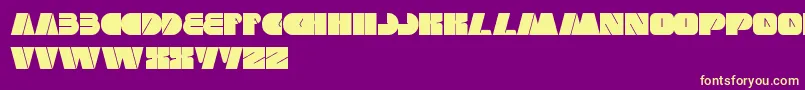 MonsterRock Font – Yellow Fonts on Purple Background