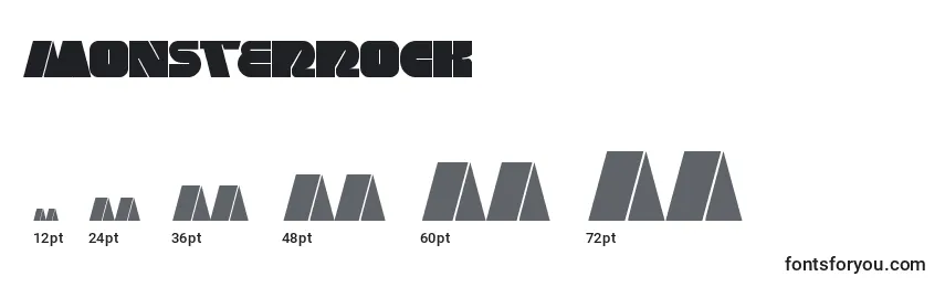 MonsterRock Font Sizes
