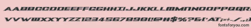 Tigersharkproital-Schriftart – Schwarze Schriften auf rosa Hintergrund