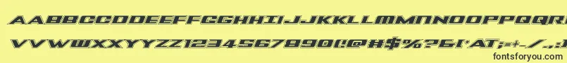 Tigersharkproital Font – Black Fonts on Yellow Background