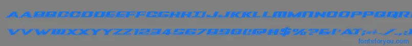 Шрифт Tigersharkproital – синие шрифты на сером фоне
