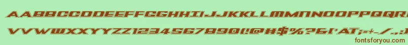 Tigersharkproital Font – Brown Fonts on Green Background