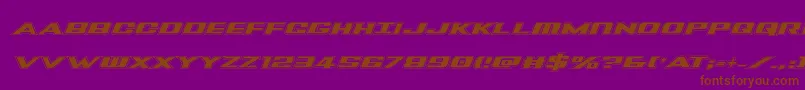 Tigersharkproital Font – Brown Fonts on Purple Background