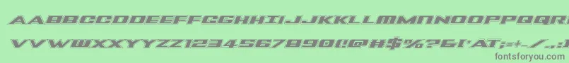 Tigersharkproital Font – Gray Fonts on Green Background