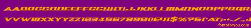 Tigersharkproital Font – Orange Fonts on Purple Background