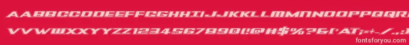 Tigersharkproital Font – Pink Fonts on Red Background