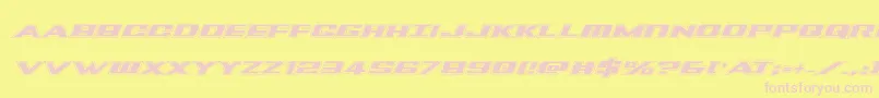 Tigersharkproital Font – Pink Fonts on Yellow Background