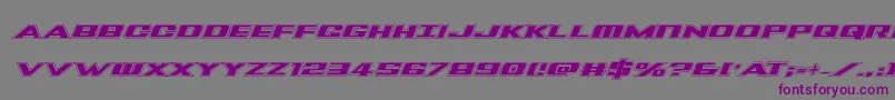 Tigersharkproital Font – Purple Fonts on Gray Background