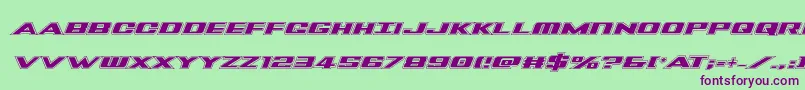 Tigersharkproital Font – Purple Fonts on Green Background