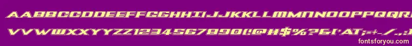 Tigersharkproital Font – Yellow Fonts on Purple Background