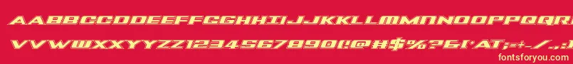 Tigersharkproital Font – Yellow Fonts on Red Background