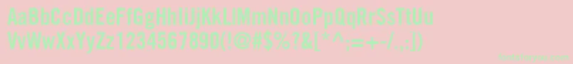 CommerceCondensedSsiSemiBoldCondensed Font – Green Fonts on Pink Background