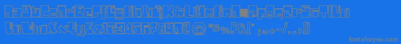DroneNation2-Schriftart – Graue Schriften auf blauem Hintergrund