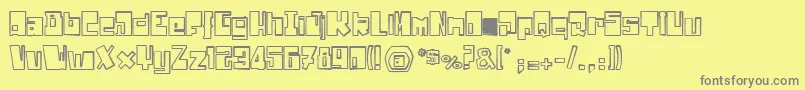 DroneNation2 Font – Gray Fonts on Yellow Background
