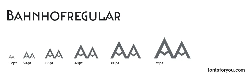 Bahnhofregular Font Sizes