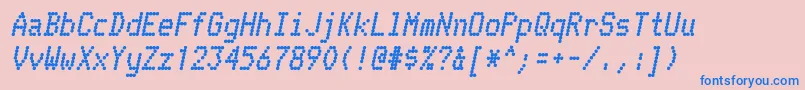 TelidonHvItalic Font – Blue Fonts on Pink Background