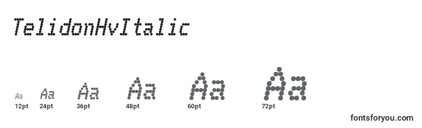 TelidonHvItalic Font Sizes