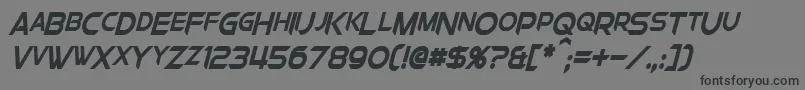 ChromiaSupercapCondensedBoldItalic Font – Black Fonts on Gray Background