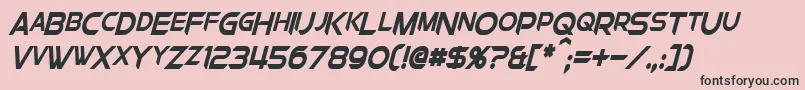 ChromiaSupercapCondensedBoldItalic Font – Black Fonts on Pink Background