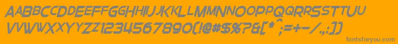 ChromiaSupercapCondensedBoldItalic Font – Gray Fonts on Orange Background