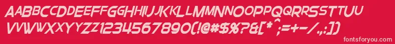 ChromiaSupercapCondensedBoldItalic Font – Pink Fonts on Red Background