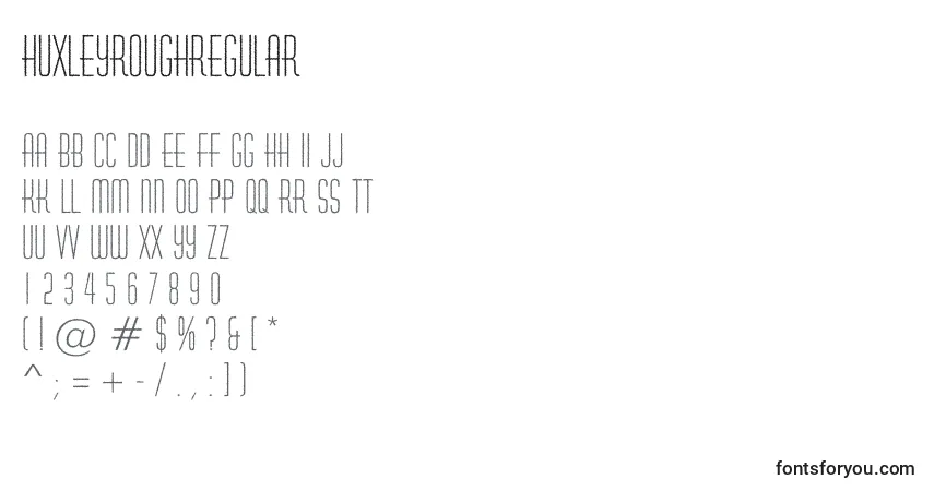 Шрифт HuxleyroughRegular – алфавит, цифры, специальные символы