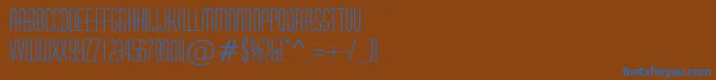 HuxleyroughRegular Font – Blue Fonts on Brown Background