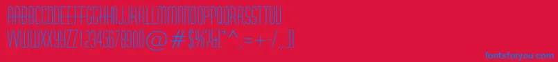HuxleyroughRegular Font – Blue Fonts on Red Background