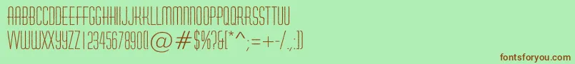 HuxleyroughRegular Font – Brown Fonts on Green Background
