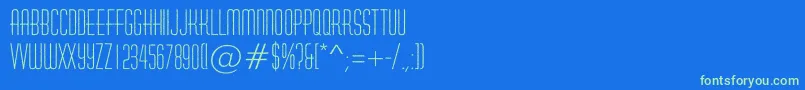 Fonte HuxleyroughRegular – fontes verdes em um fundo azul