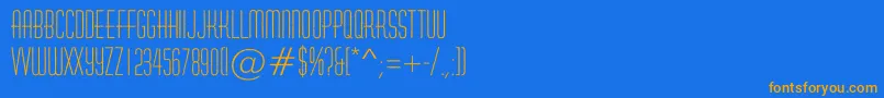 HuxleyroughRegular Font – Orange Fonts on Blue Background