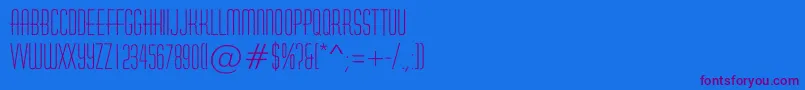 HuxleyroughRegular-Schriftart – Violette Schriften auf blauem Hintergrund