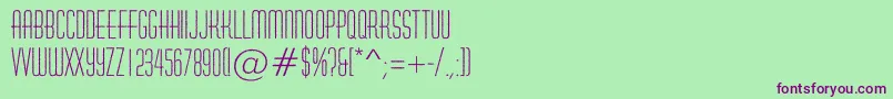 Police HuxleyroughRegular – polices violettes sur fond vert