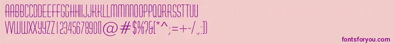 HuxleyroughRegular Font – Purple Fonts on Pink Background
