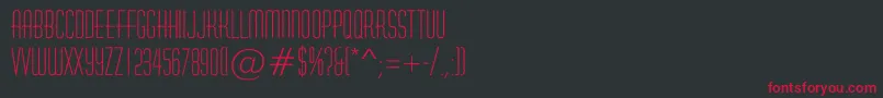 フォントHuxleyroughRegular – 黒い背景に赤い文字