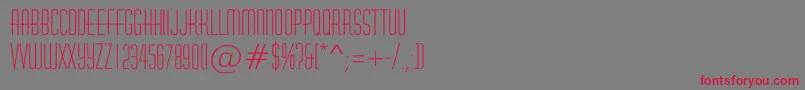 フォントHuxleyroughRegular – 赤い文字の灰色の背景